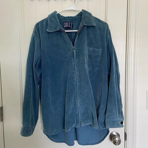 Vintage QUIZZ New York women’s textured zip jacket — large‎